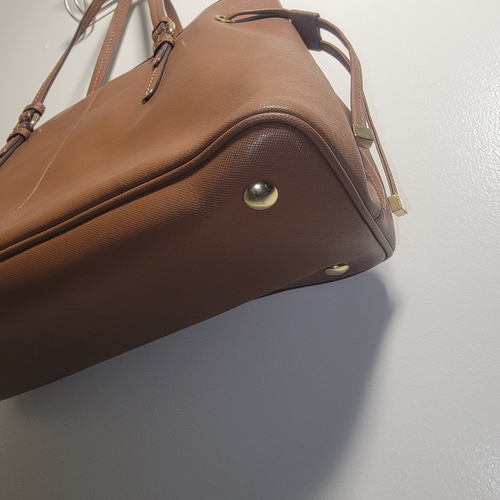 Vintage Coach Peyton Brown Leather Tote Bag - Picture 3 of 11
